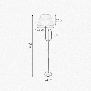 Lampadar, Lampa de podea design italian clasic Musical Stem - Img 5