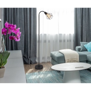 Lampadar, lampa de podea design modern Isabella negru mat 134440 universul-luminii.ro