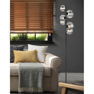 Lampadar, lampa de podea design modern Riha negru 134980 universul-luminii.ro