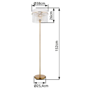 Lampadar, Lampa de podea GORLEY auriu 235740 universul-luminii.ro