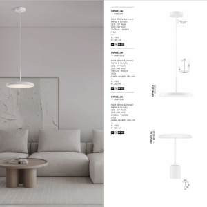 Lampadar, Lampa de podea LED design decorativ OPHELIA alb 245850 universul-luminii.ro