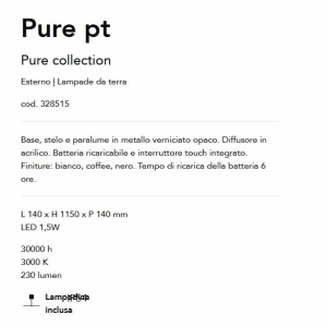 Lampadar/Lampa de podea LED stil minimalist Pure pt negru 143470 universul-luminii.ro