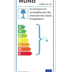 Lampadar, lampa de podea moderna, brat articulat, finisaj alb, GIANT-XL-W MUNO Design 62680 universul-luminii.ro