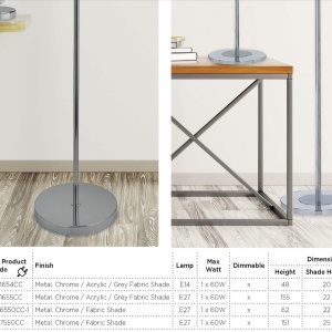 Lampadar / Lampa de podea moderna Carter EU7550CC SRT - Img 3