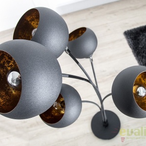 Lampadar / Lampa de podea moderna Magma negru/ auriu A-37004 VC 43730 universul-luminii.ro