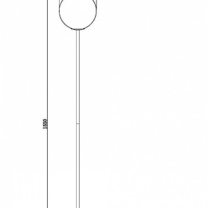 Lampadar, Lampa de podea moderna RING alama 118690 universul-luminii.ro