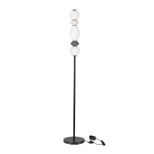 Lampadar LED decorativ ceramica gri, alb, PALLINA