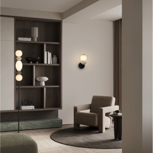 Lampadar LED decorativ ceramica gri, alb, PALLINA 168130 universul-luminii.ro