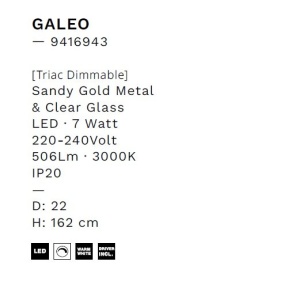 Lampadar LED design modern decorativ GALEO 237000 universul-luminii.ro