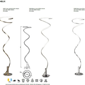 Lampadar LED dimabil design modern decorativ HELIX alb - Img 2