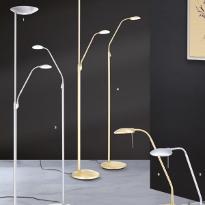 Lampadar LED dimabil stil modern Cobra satin chrome - Img 7