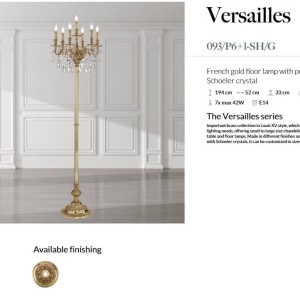 Lampadar LUX cu cristale Scholer, Versailles 144520 universul-luminii.ro