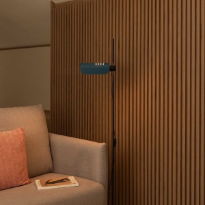 Lampadar metal stil retro cu abajur ajustabil MARTINICA negru, blue - Img 2