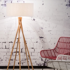 Lampadar realizat din materiale naturale, durabile si ecologice, KILIMANJARO/F alb 44900 universul-luminii.ro