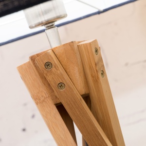 Lampadar realizat din materiale naturale, durabile si ecologice, KILIMANJARO/F negru 44980 universul-luminii.ro
