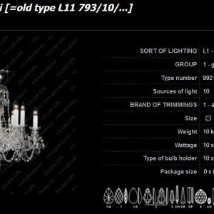 Lustra 10 brate cristal Bohemia L11 892/10/1 46690 universul-luminii.ro