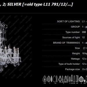 Lustra 12 brate cristal Bohemia L11 898/12/1-A, 2 - Img 2