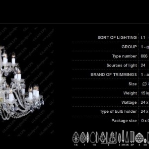 Lustra 24 brate cristal Bohemia L11 006/24/1-A - Img 5