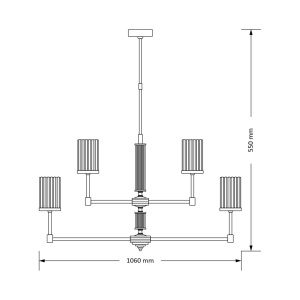 Lustra 4 brate moderna realizata manual Empoli Ryfel 76910 universul-luminii.ro