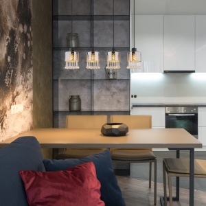 Lustra 4L design modern Hendry negru 135600 universul-luminii.ro