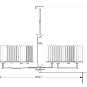 Lustra 8 brate moderna realizata manual Artu Ryfel 175070 universul-luminii.ro