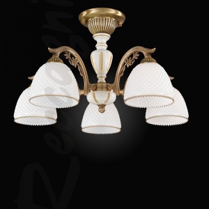 Lustra aplicata clasica din alama 5 brate design italian 8606 107710 universul-luminii.ro