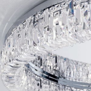 Lustra aplicata cristal Schöler XXL design modern de lux Ring 107cm chrome plated 95850 universul-luminii.ro