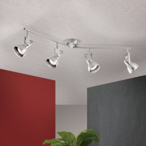 Lustra aplicata cu 4 spoturi directionabile Stage crom satin - Img 1