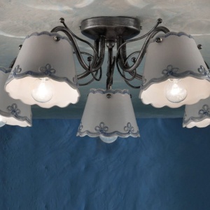 Lustra aplicata design clasic realizata manual din ceramica RAVENNA 5L 129320 universul-luminii.ro