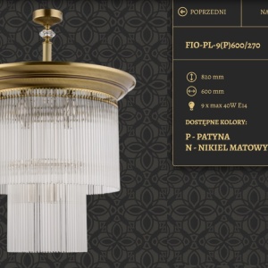 Lustra aplicata design clasic realizata manual Fiore 77250 universul-luminii.ro