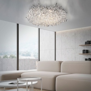 Lustra aplicata design magnific, crom, diametru 80cm, RICICLE - Img 12