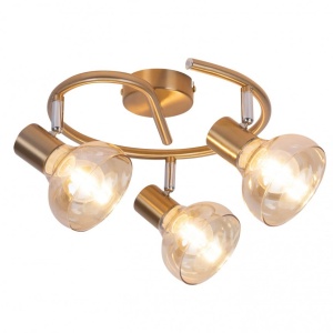 Lustra aplicata design modern Holly 3L auriu/amber - Img 1