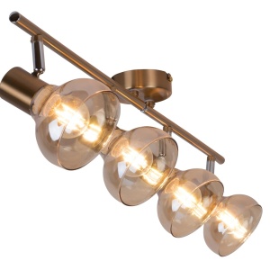 Lustra aplicata design modern Holly 4L auriu/amber - Img 2