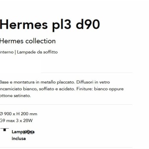 Lustra aplicata stil minimalist Hermes pl3 d90 alba - Img 2