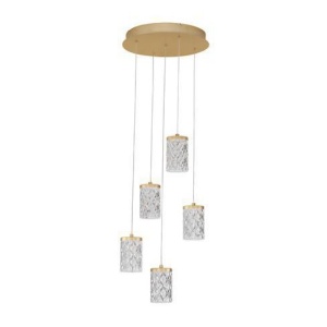 Lustra aurie cu 5 pendule LED PHOS