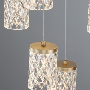 Lustra aurie cu 9 pendule LED PHOS 630970 universul-luminii.ro