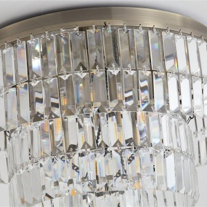 Lustra baie metal alama antic, cristal transparent Empire 6L, IP44 628450 universul-luminii.ro