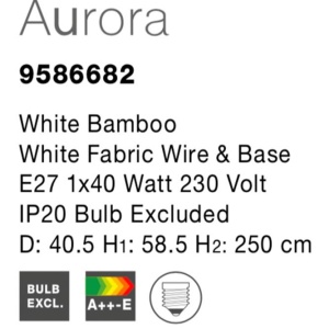 Lustra boho style design natural Aurora alba NVL-9586682 78750 universul-luminii.ro