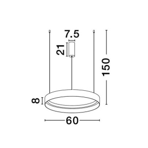 Lustra circulara aluminiu alb LED CCT LUMIA 60cm 632590 universul-luminii.ro