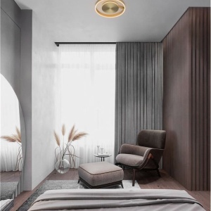 Lustra circulara aluminiu bronze LED CCT SIENA 40cm, 6, universul-luminii.ro