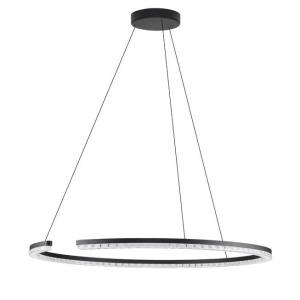 Lustra circulara aluminiu negru GREAMY D-85cm
