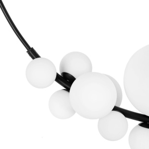 Lustra circulara cu 14 de surse de lumina ROCIO negru 598090 universul-luminii.ro