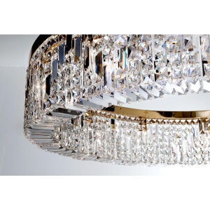 Lustra cristal Asfour design modern de lux Ring 24K 80cm gold plated 198490 universul-luminii.ro