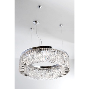 Lustra cristal Schöler design modern de lux Ring 60cm chrome plated 95800 universul-luminii.ro