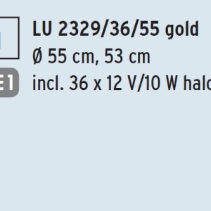Lustra cristal Swarovski Spectra design modern de lux GALAXY 36L auriu 95680 universul-luminii.ro
