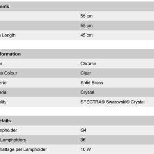 Lustra cristal Swarovski Spectra design modern de lux GALAXY 36L crom 95660 universul-luminii.ro