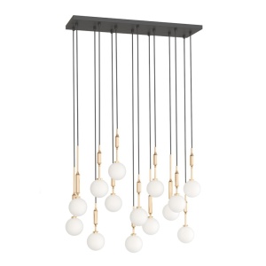 Lustra cu 14 pendule Ero XIV Auriu 80x25