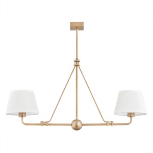 Lustra cu 2 surse de iluminat design modern Atrani auriu