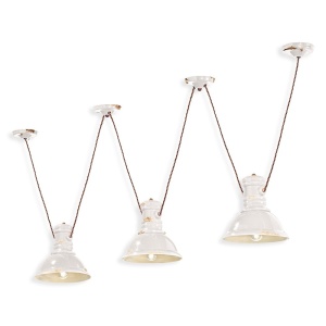 Lustra cu 3 pendule design retro realizata manual din ceramica INDUSTRIAL 216830 universul-luminii.ro