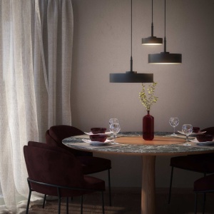 Lustra cu 3 pendule din alama Elegant Design - Img 2
